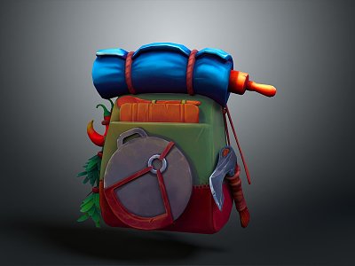 Camping Backpack Travel Bag Chef Backpack Travel Backpack 3d model