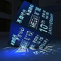 Interactive device three-dimensional character light net red punch card 3d model