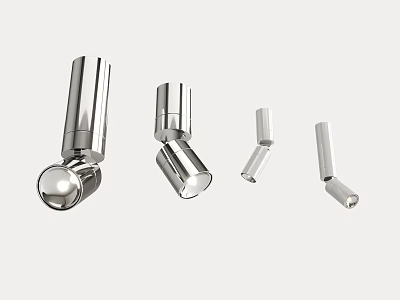 Silver Metal Downlights and Spotlights with Modern Design for Interior Lighting 3d model