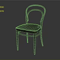 Classic Wooden Armchair With Curved Backrest And Armrests And Sturdy Legs