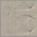 Modern Abstract Wall Decor With Metallic Lines And Panel Design Arrangement