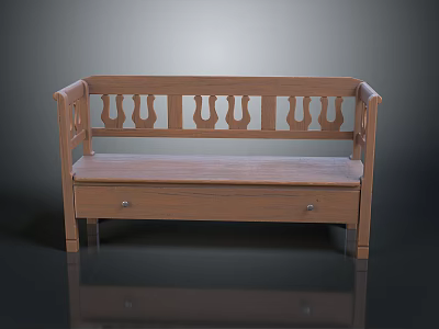 Reclining Chair Roadside Chair Bench Park Bench Outdoor Bench Wooden Bench Leisure Recliner Easy Chair 3d model