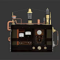 Steampunk Radio Portable Radio Desktop Radio Full Band Radio 3d model