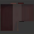 Cartoon Style Attic Room With Red Toned Wooden Table Candles Books And Computer Chair