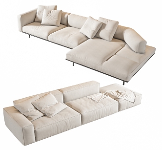 Modern Combination Sofa Multiplayer Sofa Combination 3d model