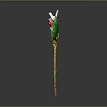 Elegant Floral Jewelry Design With Pink White Flowers And Green Leaves On Golden Stem