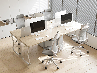 Modern office desk and chair office desk and chair combination model