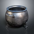 Cast Iron Cooking Pot Kitchen Appliance With Handle And Tripod Legs For Stovetop Use