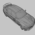 Red Sports Car With White Stripes Number 55 And Racing Design Features