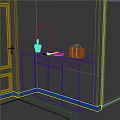 Modern Shoe Cabinet With White Doors Brown Frame And Potted Plant On Top