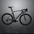 Sleek Modern Bicycle With Metallic Frame Black Seat Handlebars And Reflective Surface 3d model