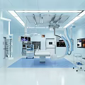 Modern Operating Room Interior With Surgery Table Medical Monitors And Equipment