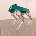Medium-sized modular quadruped robot 3d model
