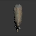 Detailed Brownish Gray Rhinoceros 3D Model With Textured Surface On Dark Background