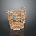 Practical Handwoven Storage Basket With Dual Handles For Home Organization Needs