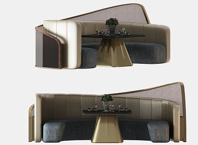 Light Luxury Card Seat Sofa 3d model