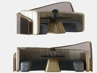 Light Luxury Card Seat Sofa 3d model