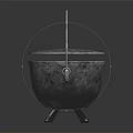 Metal Cooking Pot With Lid Handle And Feet For Household Cooking