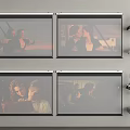 Projection Monitoring System With Multiple Screens And Projectors Displaying Clear Video Content