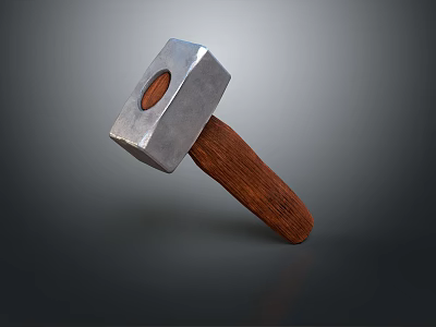 Hammer Warhammer Cartoon Hammer Magic Hammer Thor's Hammer Ancient Weapons Cold Weapons Medieval Items 3d model