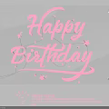 Happy Birthday Pink Neon Light Fixture Combination With Star And Moon Decorations
