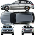 Silver Mercedes Wagon Car Sporty Exterior Front Rear Design UK License Plate