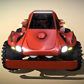 Red Off Road Concept Car With Large Tires And Modern Design Features