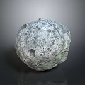 Gray Pitted Meteorite With Rocky Surface And Natural Celestial Formation 3d model