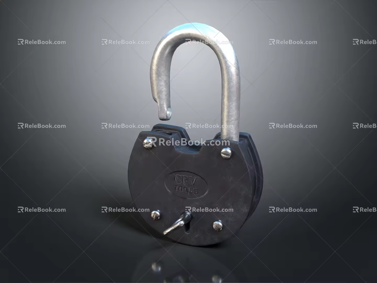 Modern lock combination lockset metal lock 3d model