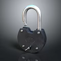 Modern lock combination lockset metal lock 3d model
