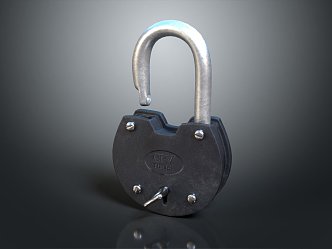 Modern lock combination lockset metal lock 3d model