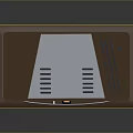 Vintage Brown Electronic Radio With Grille Knobs And Control Panel