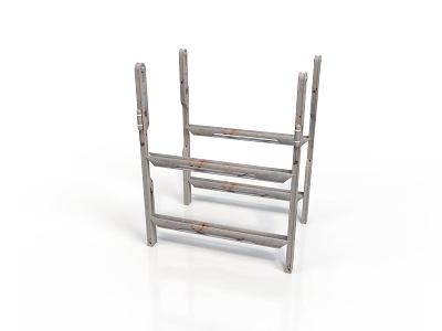 Portable Folding Ladder With Sturdy Metal Frame Step Design For Home Outdoor Use 3d model