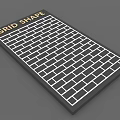 Grid Shape Brick Pattern Wall Decor For Modern Home Interior Design 3d model