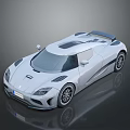 White Modern Sports Car With Sleek Aerodynamic Design Rear Spoiler And Shiny Alloy Wheels