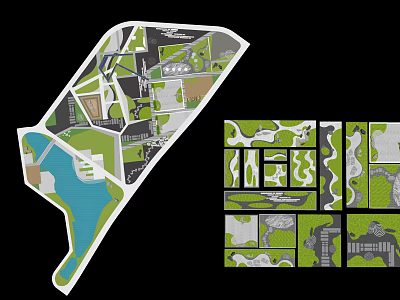 New Chinese Landscape Sick Garden Landscape 3d model