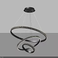 Elegant Modern Crystal Chandelier With Multi Layer Circular Rings And Illuminated Metal Frame