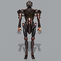 Game Movie Character Mechanical Robot With Detailed Metallic Structure And Humanoid Form