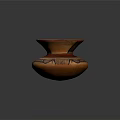 Traditional Handcrafted Ceramic Bowl With Red Rim And Geometric Patterns