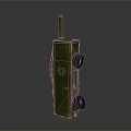 Green Military Weapon Handheld Device With Antenna And Black Control Buttons