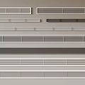 Gray And White Metal Vent Grilles With Slotted Designs And Lengths