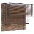 Black Modern Window Blinds Featuring Adjustable Slats And Sleek Contemporary Style 3d model