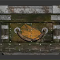 Sturdy Vintage Wooden Crate With ORE Lettering And Metal Reinforcements