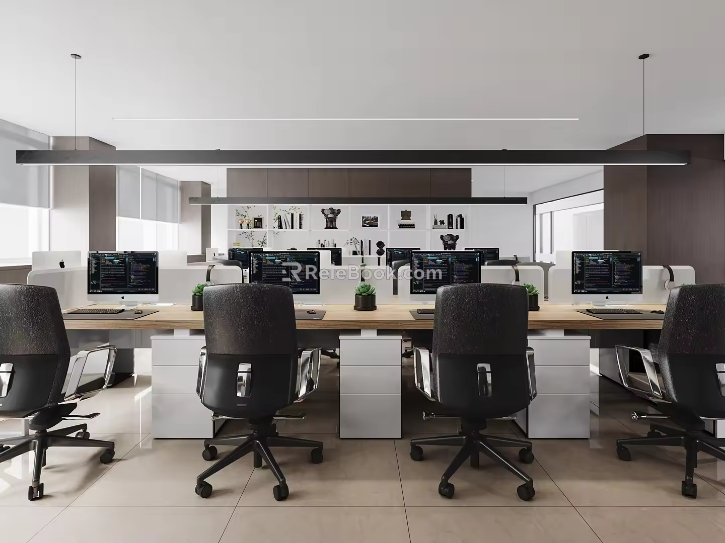 Public office area 3d model