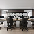 Public office area 3d model