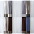 Curtains With Multiple Colors And Various Styles For Modern Home Decor Options 3d model