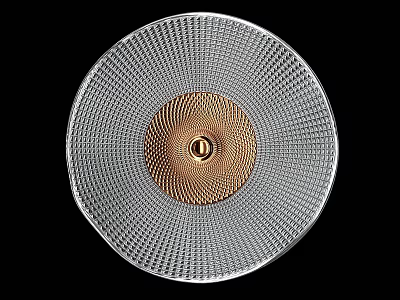 Modern Round Wall Light With Metal Mesh Silver And Gold Design For Interior Decor 3d model