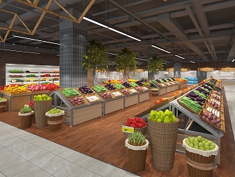 Industrial LOFT Supermarket 3d model