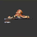 Cuttlefish Squid Cuttlefish Squid Octopus Beads Squid Octopus Heart-fin Whip Squid 3d model