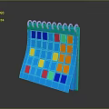 Calendar Cartoon Calendar Table Calendar Game Items 3d model